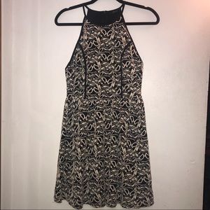 SOPRANO: black & off white “paisley” dress